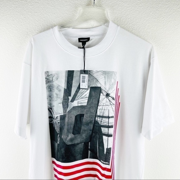 Men’s Diesel T-Lucas AA White T-shirt Size XL! - Picture 5 of 7